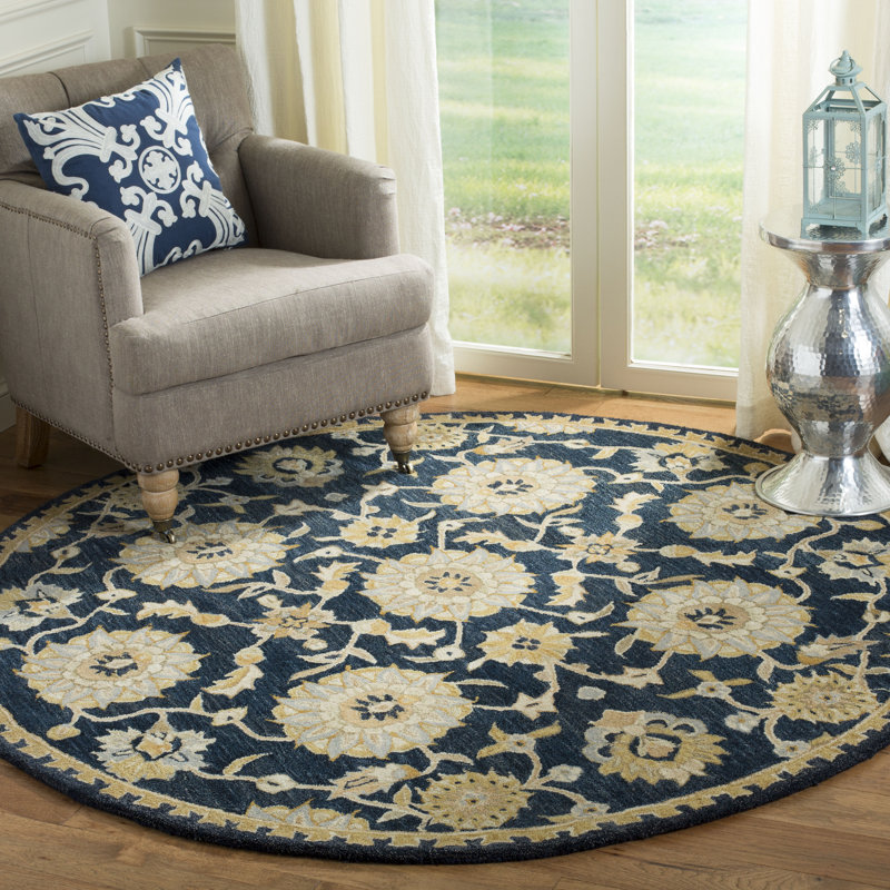 Safavieh Anatolia Handwoven Wool Navy/Gold Area Rug & Reviews Wayfair